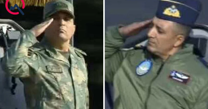 Rütbələri artırılan generallar hərbi paradda Fotolar