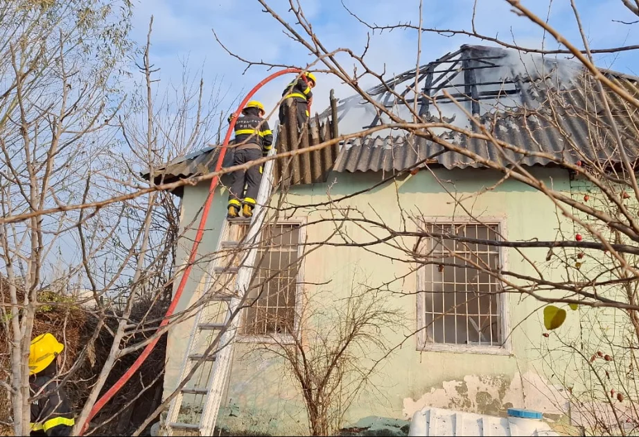 Ağdaş rayonunda fərdi yaşayış evində baş verən yanğın söndürülüb AZƏRTAC