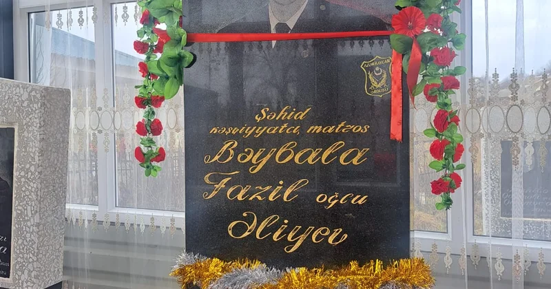 Şəhidin məzarı ziyarət olundu