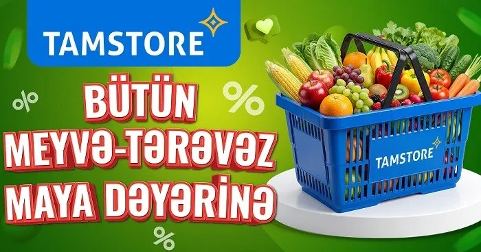 Tamstore meyvə və tərəvəzi maya dəyərinə satacaq