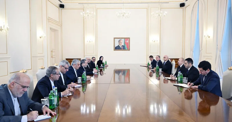 Prezident İranın xarici işlər nazirinin rəhbərlik etdiyi nümayəndə heyətini qəbul edib FOTO