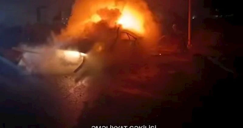 Masazırda qəza: Bir nəfər öldü, “BMW” yandı Video