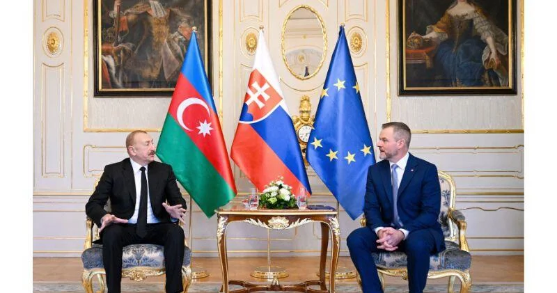Состоялась встреча Президента Ильхама Алиева с Президентом Словакии в формате один на один ФОТО