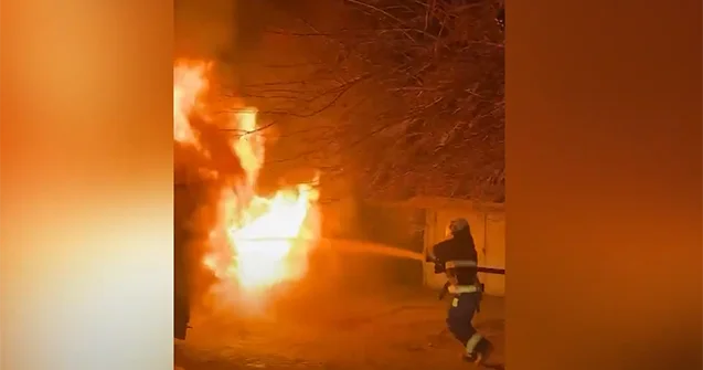 Masazırda BMW yandı ÖLƏN VAR