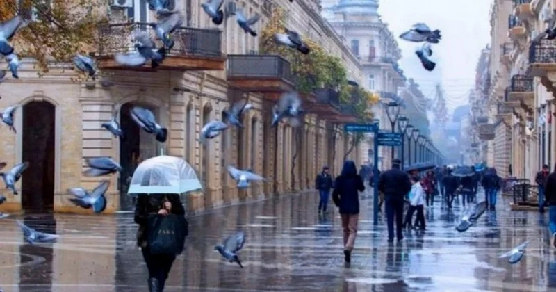 Bakıda yağışlı günlər başladı Neçə gün davam edəcək?