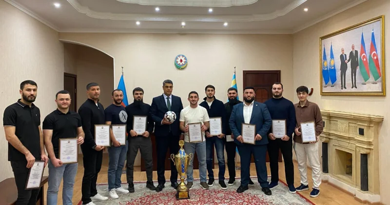 Azərbaycan komandası Aktauda diasporlar arasında minifutbol turnirinin qalibi olub