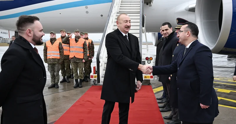 İlham Əliyev Slovakiyaya GETDİ FOTO