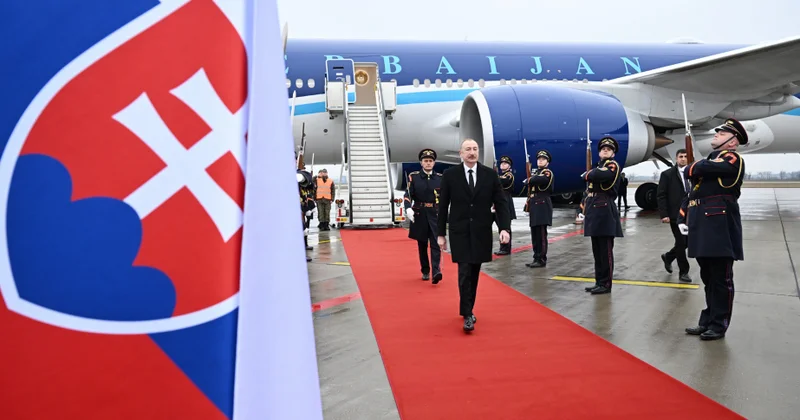 Azərbaycan Prezidenti İlham Əliyev Slovakiyaya rəsmi səfərə gəlib
