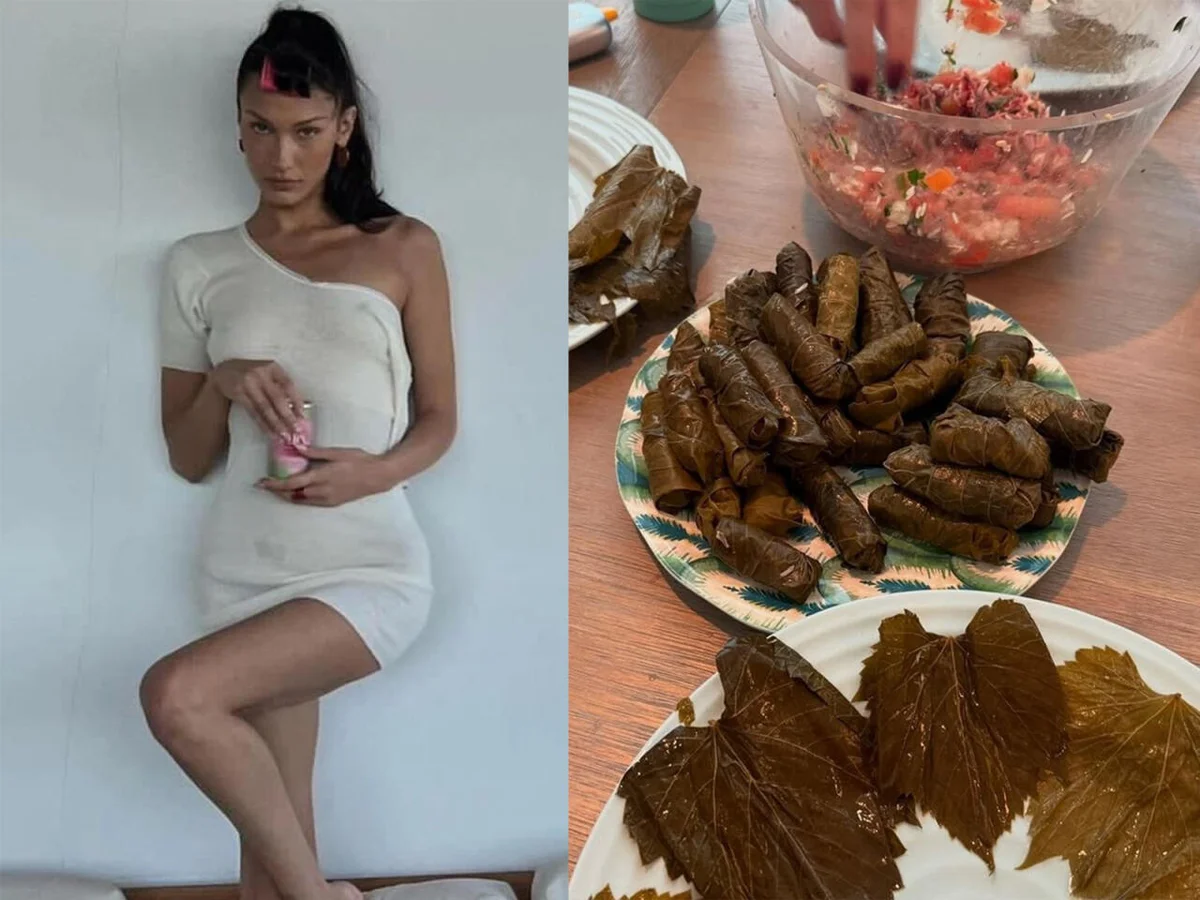 Bella Hədidin dolma bükməsi maraq doğurdu FOTO