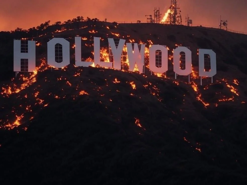 Yanğın Hollywooda çatdı