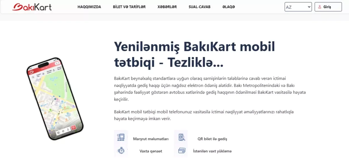 Заработал сайт BakıKart