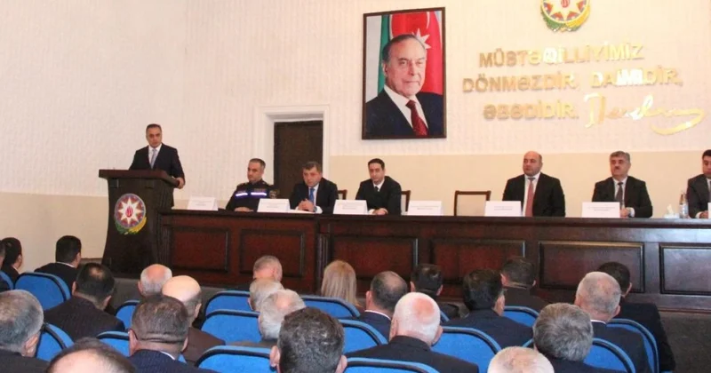 Goranboyda illik hesabat iclası oldu FOTOLAR