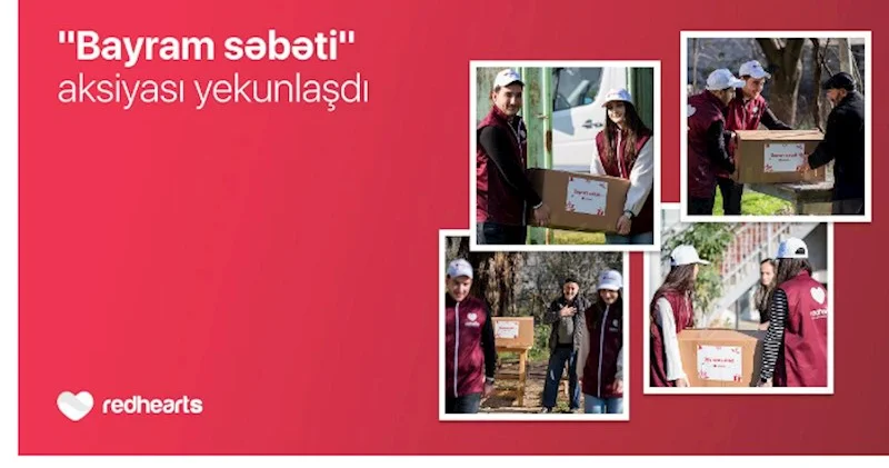 Qırmızı Ürəklər Fondunun “Bayram səbəti” aksiyası 300 dən çox ailəyə sevinc bəxş etdi