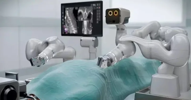 Dünyanın ilk robot cərrahı: Onurğa əməliyyatı aparır