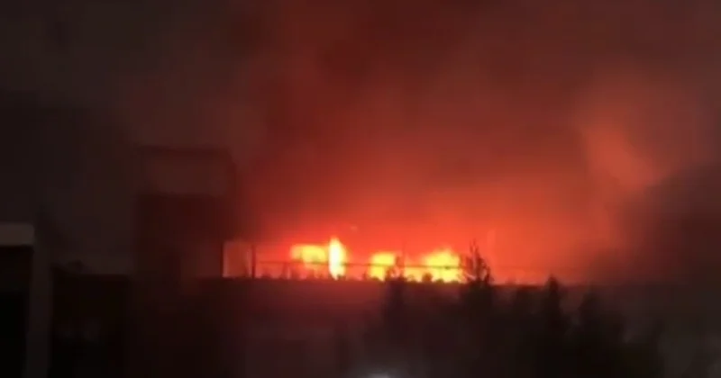 В Тбилиси крупный пожар видео