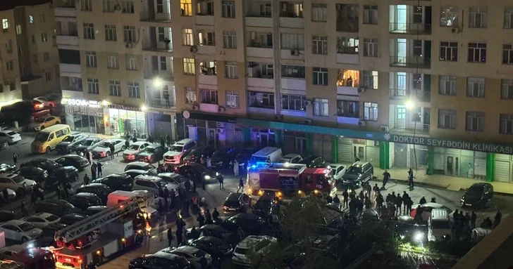 В Баку произошёл пожар на 16 м этаже жилого дома : есть пострадавший
