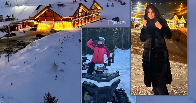 Əməkdar artistin əyləncəli qış tətilindən görüntülər