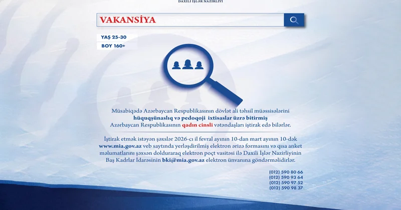 DİN inspektor vəzifələrinə qadınların xidmətə qəbulu ilə bağlı müsabiqə elan edib
