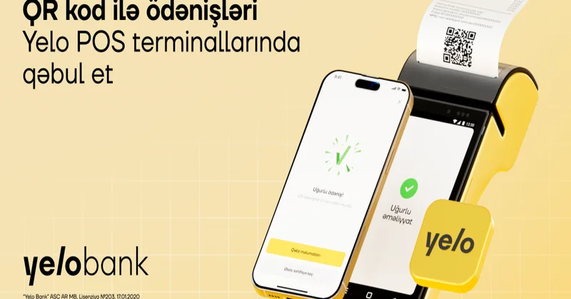 Yelo Bank da innovativ QR ilə ödəniş aktivdir!