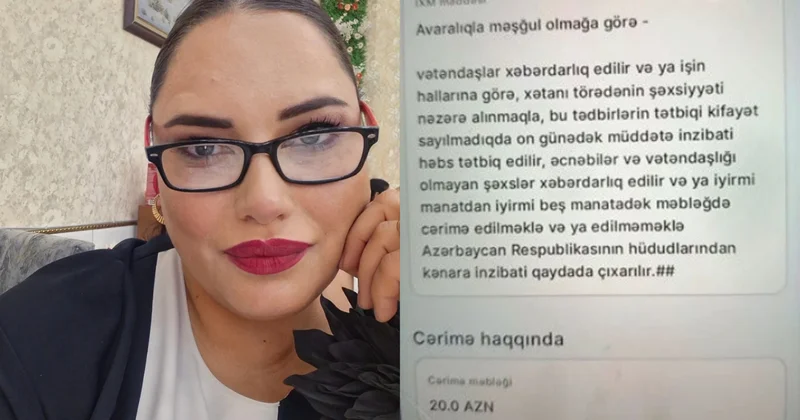 Avarılığa görə 20 manat cərimə gəlir...