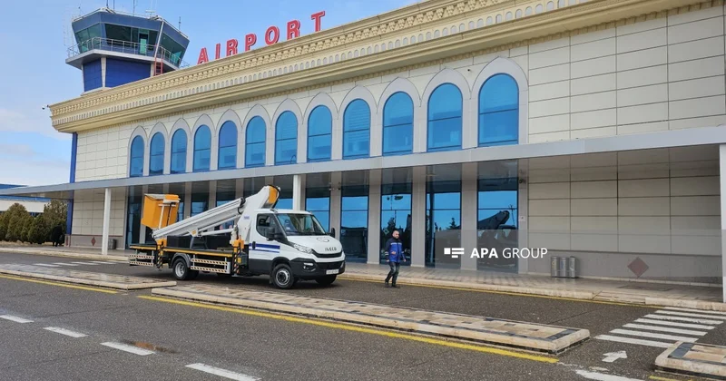 Naxçıvan aeroportunun fəaliyyəti bərpa edilib FOTO