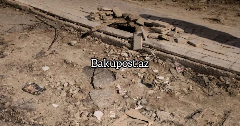 Sumqayıtda yolu qazdılar, təmir etməyi unutdular Aylardır işgəncəyə çevrilib VİDEO/FOTO