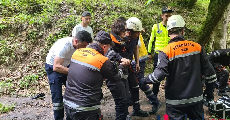 Turla Lerikə gedən 62 yaşlı qadın hündürlükdən yıxıldı FOTO