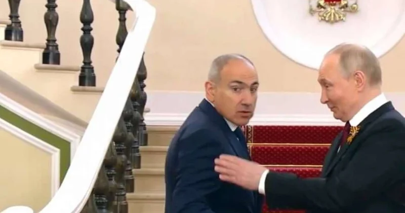 Paşinyanın səhvi Putini güldürdü VİDEO