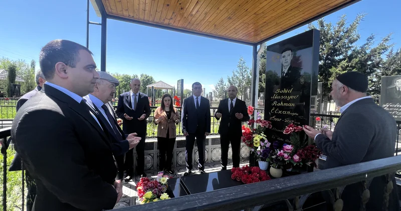 AĞSTAFADA ŞƏHİD ELVİN İMAMƏLİYEVİN DOĞUM GÜNÜNDƏ XATİRƏSİ ANILIB FOTOLAR
