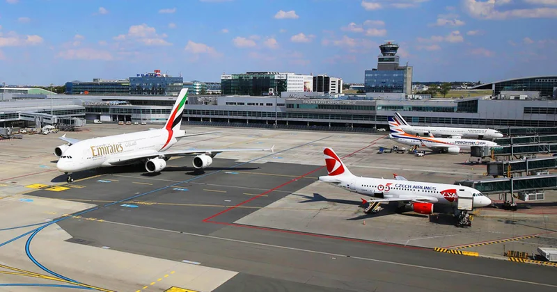Praqa hava limanında dron insidenti uçuşları pozub