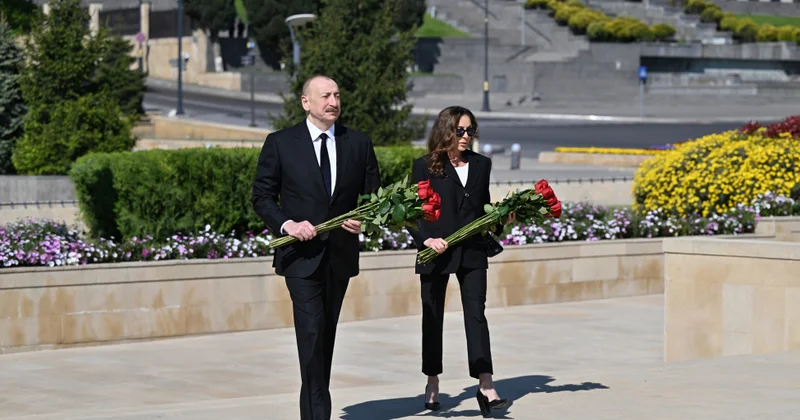 Prezident və xanımı 9 May Günü FOTOLAR