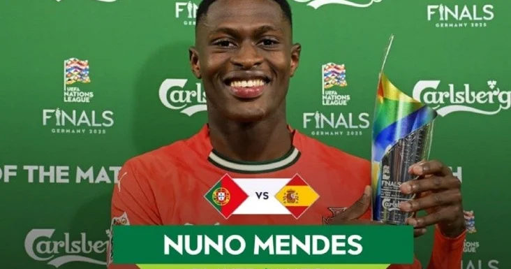 Nuno Mendes finalın ən yaxşısı seçilib