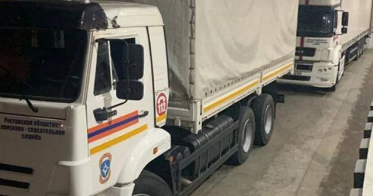 Ermənilər “xüsusi hərbi əməliyyat” zonasına yardım göndəriblər