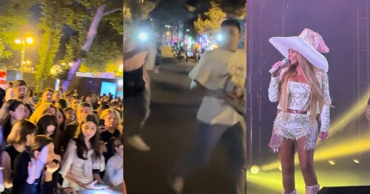 Bulvarda Aygün Kazımova izdihamı Video