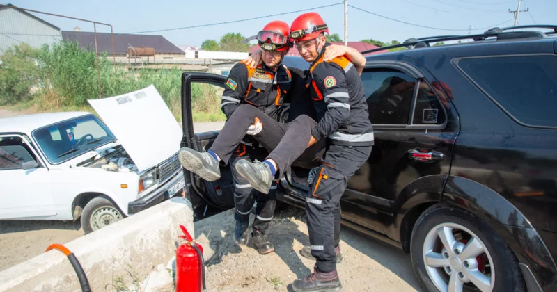 FHN ağır yol nəqliyyat və suda boğulma hadisələri üzrə təlim keçirib FOTOLAR