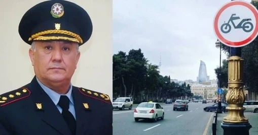 Bakının 6 yerində motosikletlə hərəkət qadağan edildi