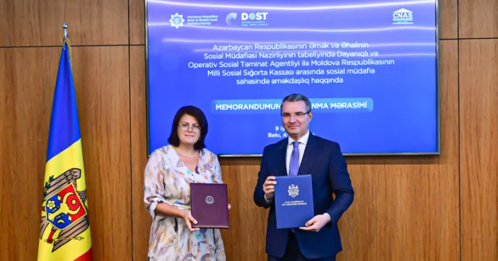 DOST Agentliyi ilə Moldovanın Milli Sosial Sığorta Kassası arasında əməkdaşlıq sənədi imzalanıb