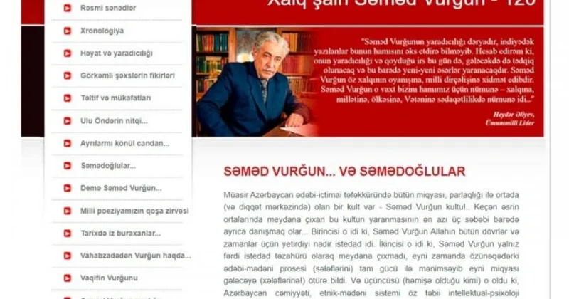 Gənclər Kitabxanası Səməd Vurğunun 120 illiyinə elektron məlumat bazası hazırlayıb