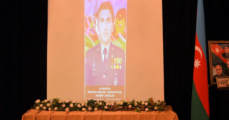 Şəhid leytenant Siyavuş Muradovun xatirəsinə həsr olunmuş anım mərasimi keçirilib