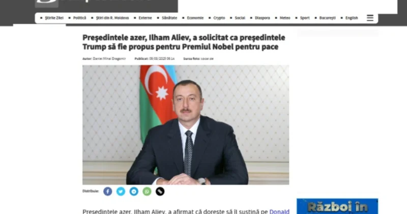 Rumıniya mediası: Vaşinqtondakı tarixi sülh sazişi Cənubi Qafqazda yeni dövrün başlanğıcıdır