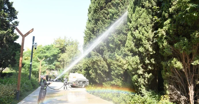 Paytaxtın küçələri yenidən yuyuldu FOTO