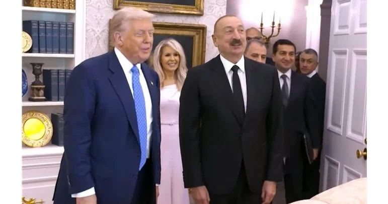 Tramp İlham Əliyevi Oval kabinetlə belə tanış etdi ANBAAN VİDEO