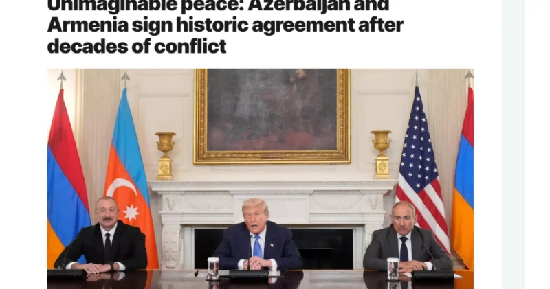 Встреча Президента Ильхама Алиева, Дональда Трампа и Никола Пашиняна в центре внимания глобальных СМИ ФОТО