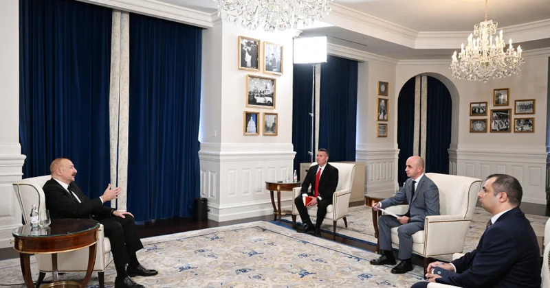 Prezident İlham Əliyev Vaşinqtonda Azərbaycanın media nümayəndələrinə müsahibə verib YENİLƏNƏCƏK VİDEO