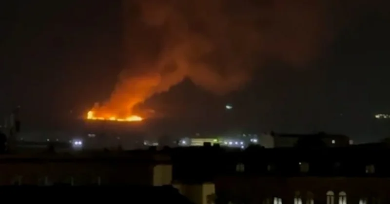 Ermənistanda hərbi poliqon yanır