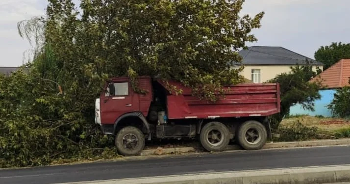 Gəncə Kəkbəcər yolunda qəza, “Kamaz“ ağaca çırpılıb