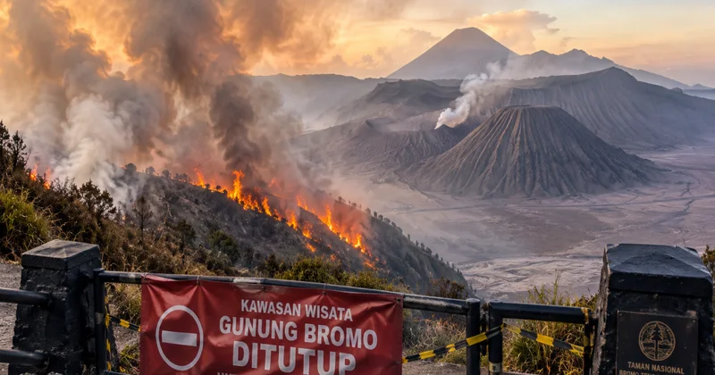 İndoneziyada meşə yanğınları ilə bağlı Bromo vulkanına turistlərin girişi qadağan edilib