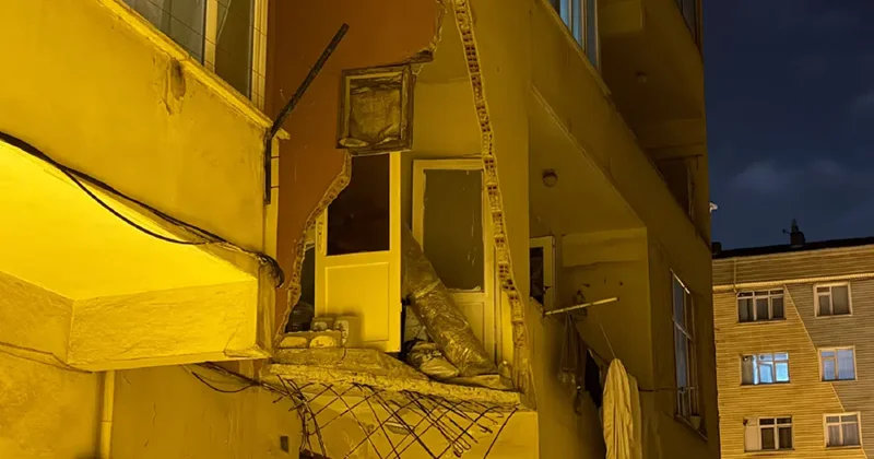 Beşmərtəbəli binanın eyvanı uçdu, sakinlər təxliyə edildi