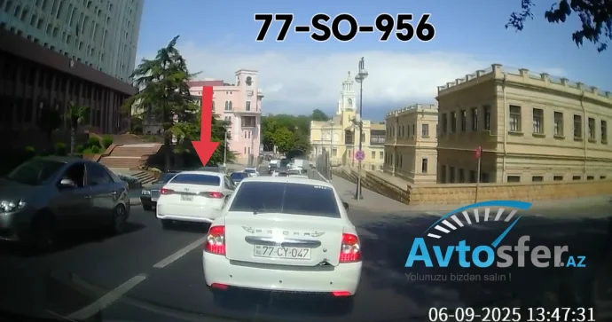 Göz görə görə ölümə gedən sürücü səhvini anlamayıb mübahisə etdi VİDEO