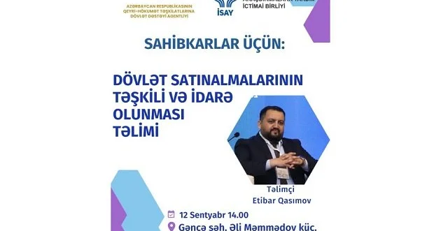 MKOSS ların dövlət satınalmalarında iştirakının artırılması məqsədilə təlimlərə start verilir FOTO